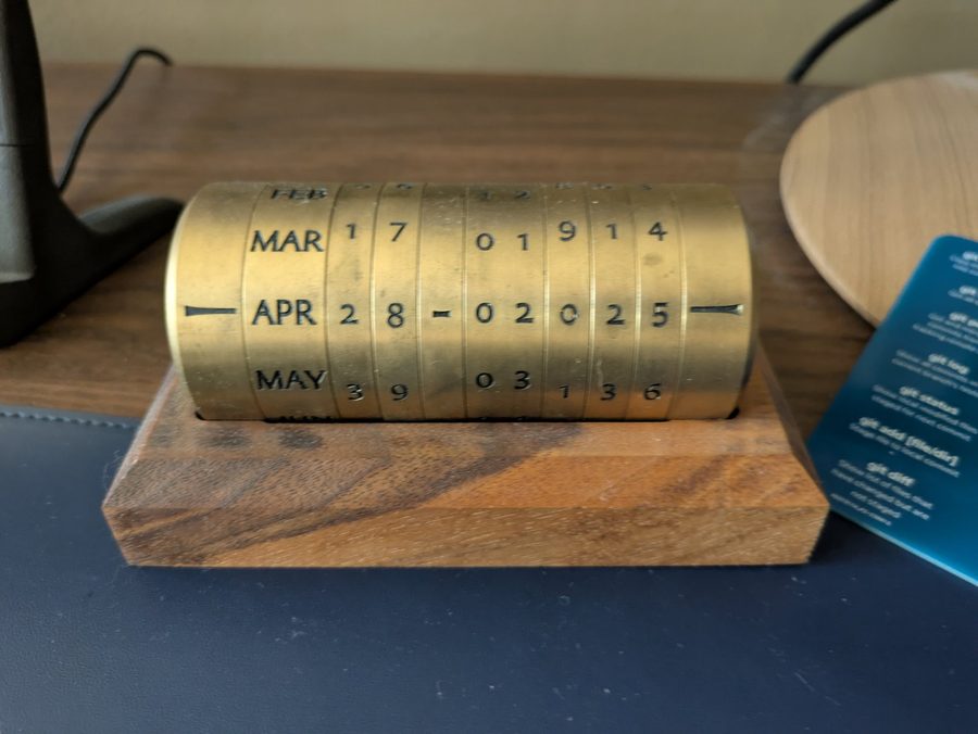 Brass Desk Calendar